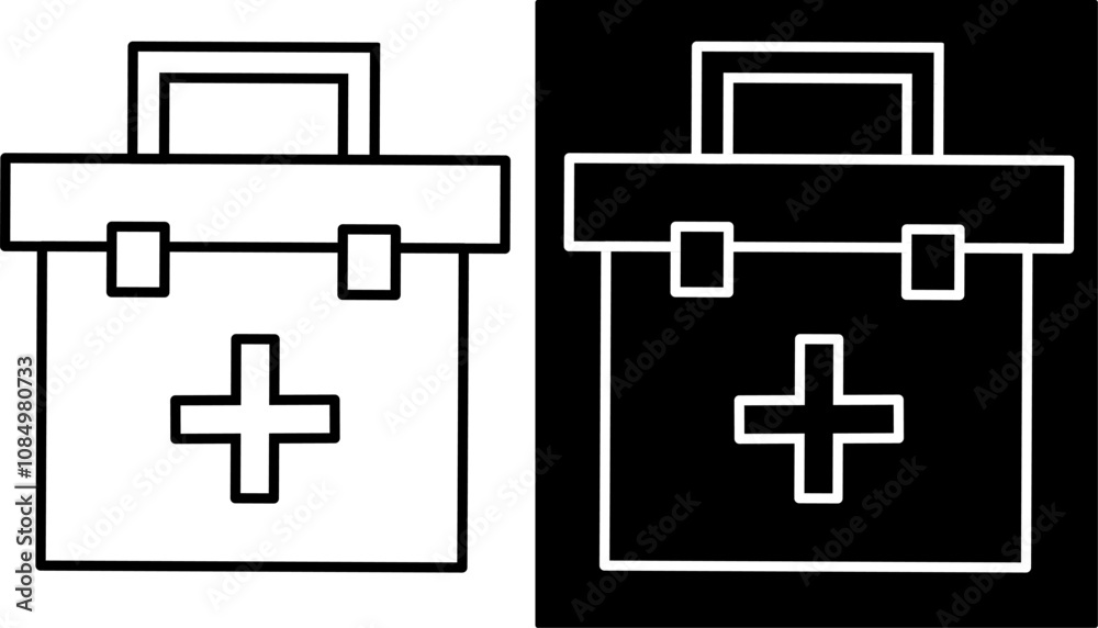 Obraz premium black and white box aids kit