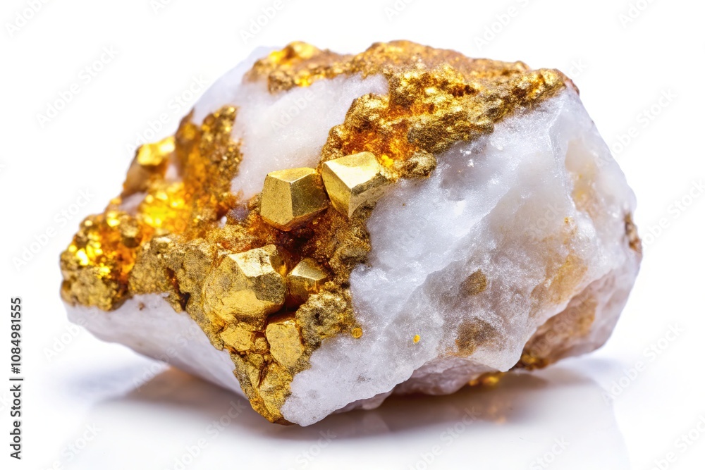 Gold Ore in Quartz Rock - Fashion Photography Style Gold Ore in Quartz Rock - Fashion Photography Style