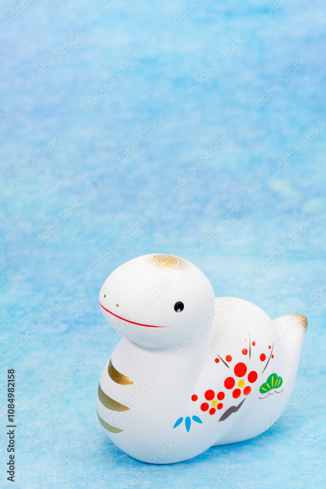 写真素材:令和7年･2025年の干支は巳(み)(蛇)巳年の年賀状素材（和､和紙､千代紙､お正月小物等）