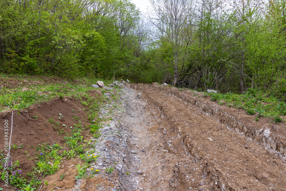 nature park , a walk along the riverbed with an overview of the stone bottom and banks nature park , a walk along the riverbed with an overview of the stone bottom and banks