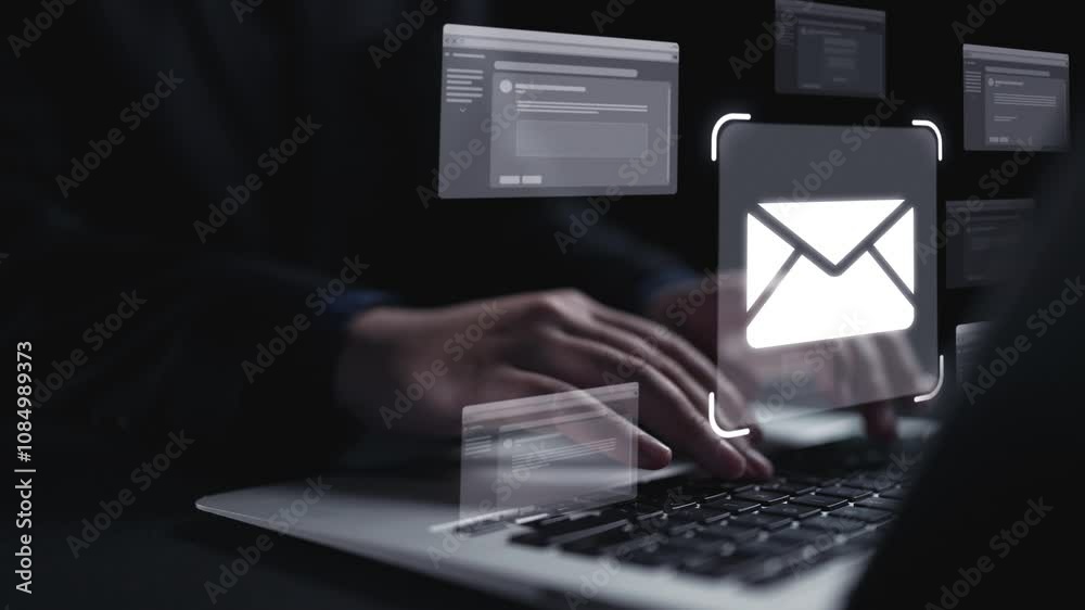 Business person checking email inbox, organizing and prioritizing messages for better productivity. Learn smart email techniques for effective communication. UUID
