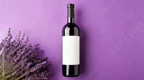 Wine bottle mockup photo