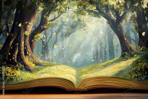 Whimsical Forest Adventure with Cheerful Characters