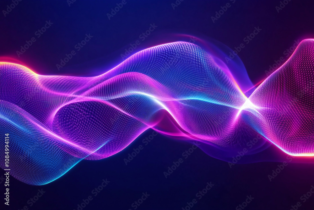 Colorful Light Trails with Glowing Neon Waves and Vibrant Energy Flow Colorful Light Trails with Glowing Neon Waves and Vibrant Energy Flow