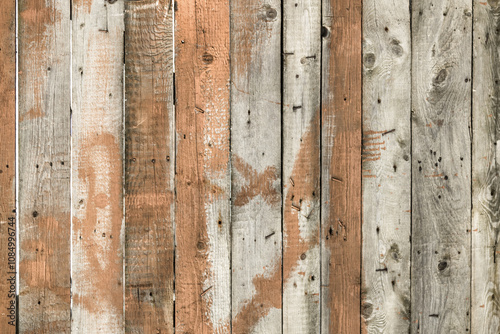 old painted wooden fence, background