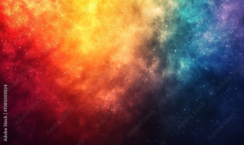 Naklejka premium Abstract rainbow hue shift, grainy texture, toneful summer design, Generative AI