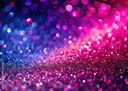 Pink Purple Glitter Abstract Background, Left Subject Space