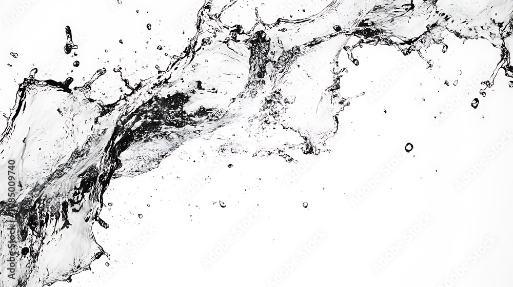Water Splash on White Background Water Splash on White Background