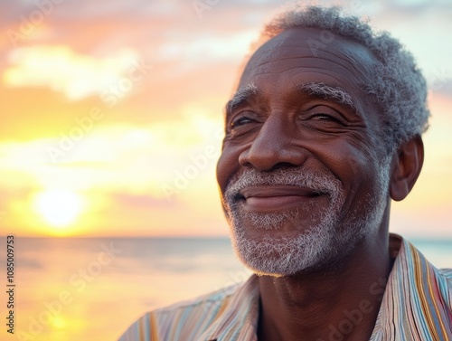 Beachgoer at Sunset photo