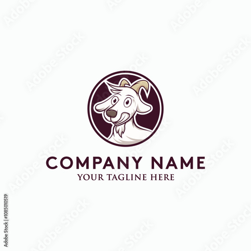 Goat head vector illustration esport logo