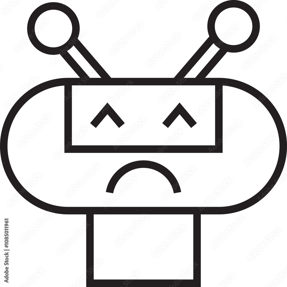 Cute Robot Avatar Illustration Cute Robot Avatar Illustration