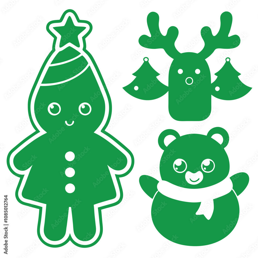 Adorable Christmas Stickers Featuring Festive Characters and Holiday Cheer Adorable Christmas Stickers Featuring Festive Characters and Holiday Cheer