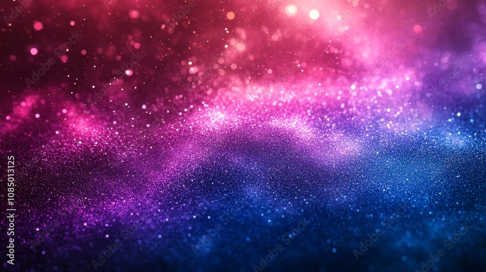 Fototapeta premium Abstract bright blend canvas, purple blue neon light, grainy grainy texture, intense layout cover, Generative AI