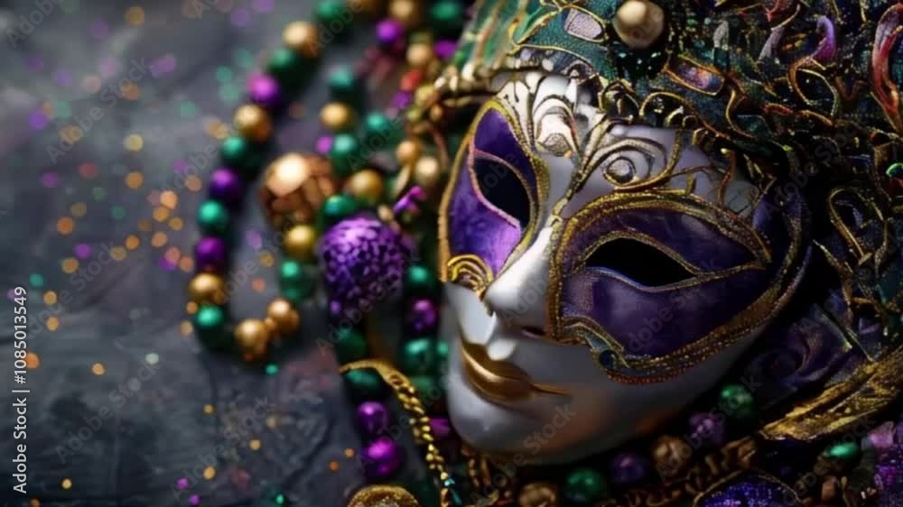 Greeting card with bright holiday composition for celebrate mardi gras Greeting card with bright holiday composition for celebrate mardi gras