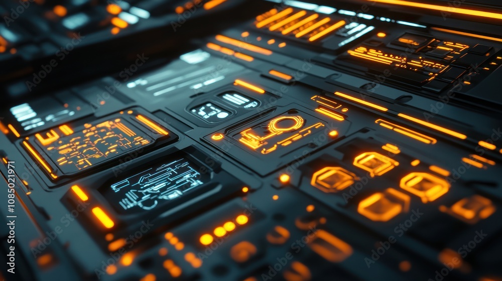 Abstract Futuristic Technology Interface Abstract Futuristic Technology Interface
