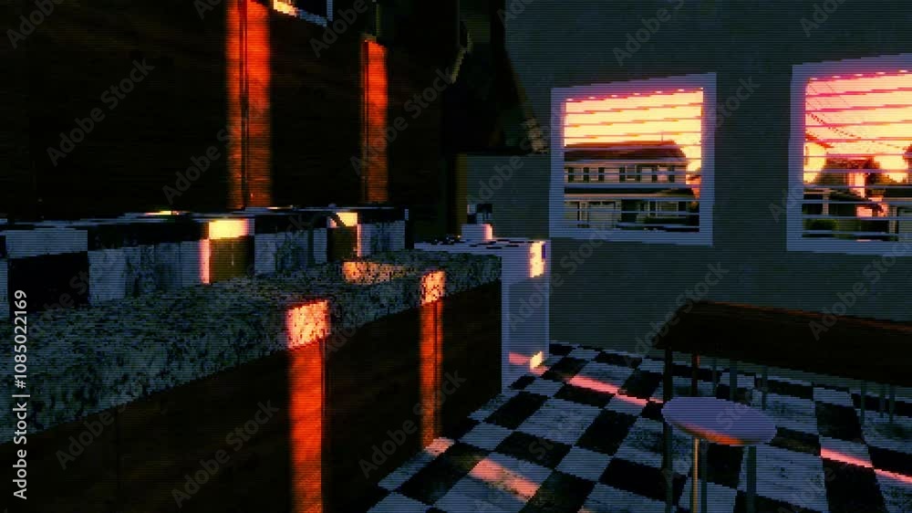 8 bit 80's kitchen
