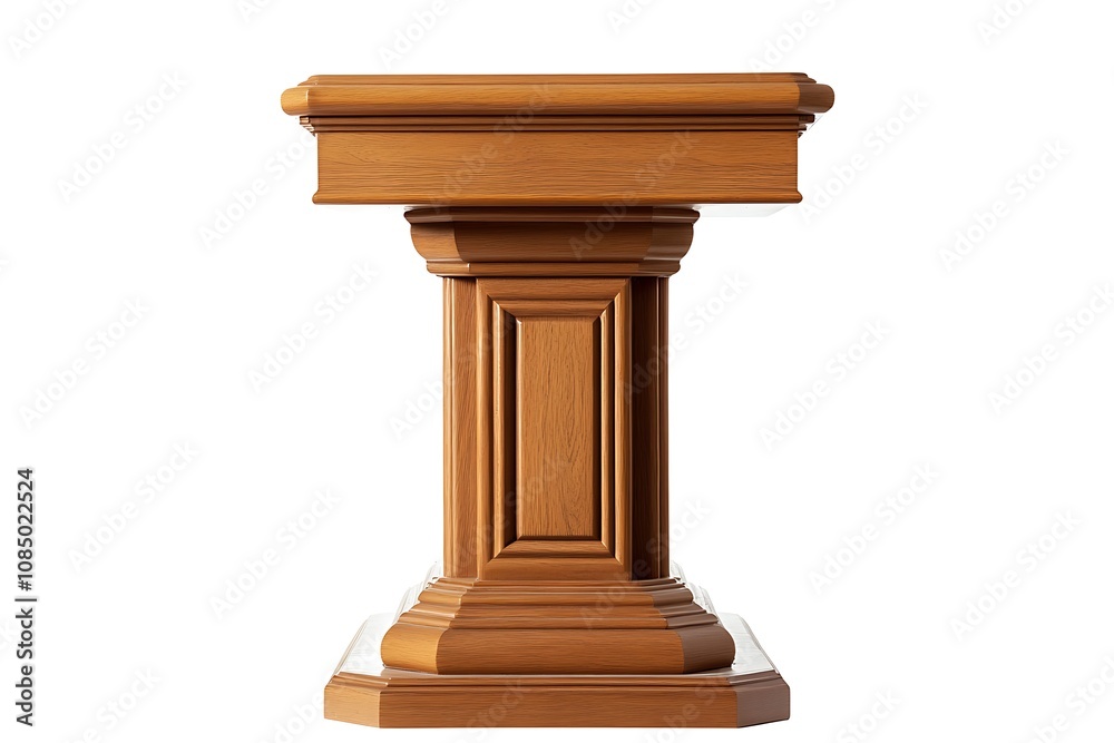 Podium isolated on white background, close up Podium isolated on white background, close up