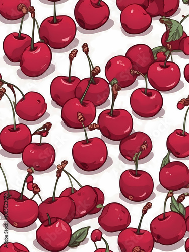 Cherry background pattern illustration