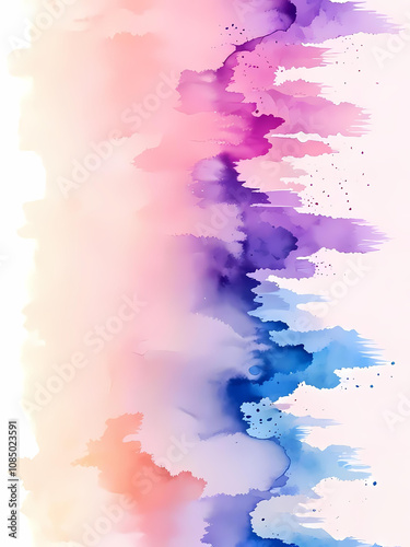Soft Watercolor Pastel Gradient in Pink, Blue, and Purple Hues