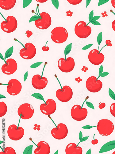 Cherry background pattern illustration