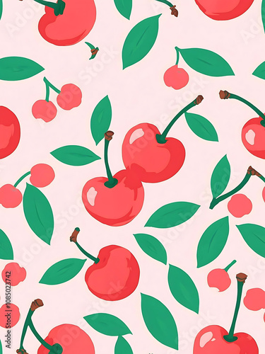 Cherry background pattern illustration