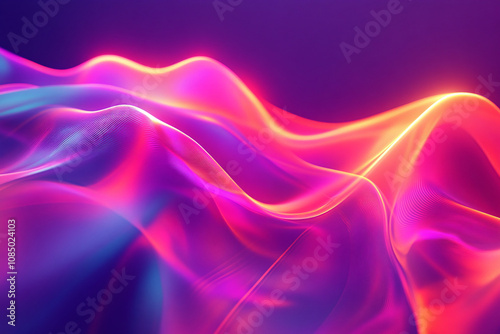 Wallpaper Mural Colorful Light Trails with Glowing Neon Waves and Vibrant Energy Flow Torontodigital.ca