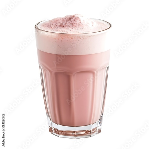 Flavoured Milk isolated on white background, close up