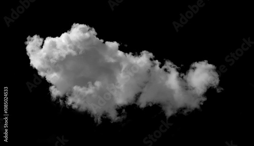 Fluffy white clouds isolated on black background. Design concept. Smog. Abstract clouds. Fog over the sky. Cloud or smog background