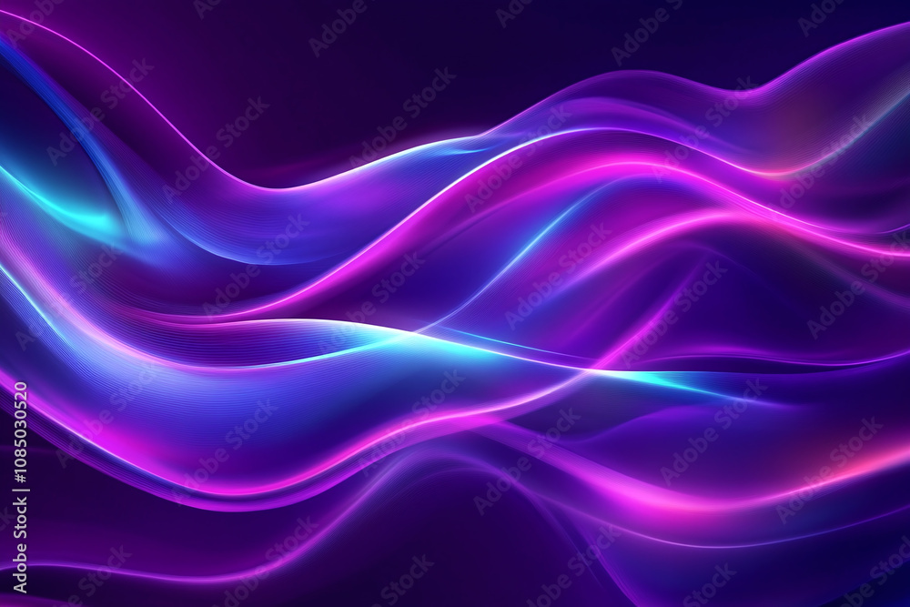 Colorful Light Trails with Glowing Neon Waves and Vibrant Energy Flow Colorful Light Trails with Glowing Neon Waves and Vibrant Energy Flow