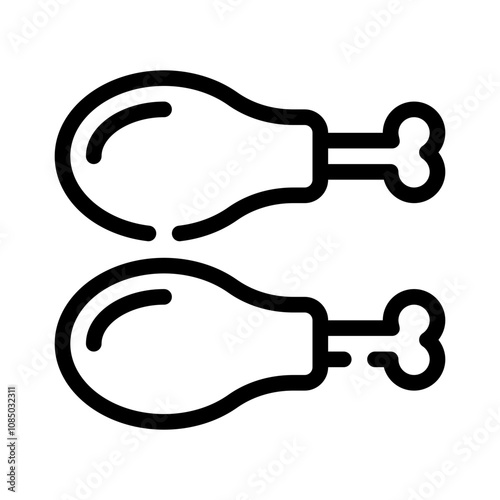 chicken line icon