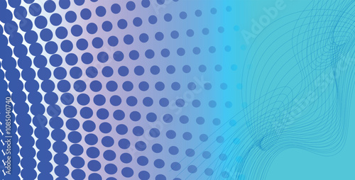 Blue background Illustator graphics line wave design