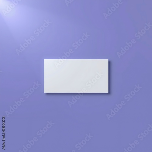 A blank white rectangle on a purple background.