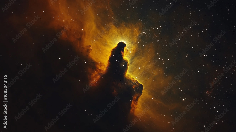 A stunning view of the cosmic nebula with vibrant colors illuminating the dark void of space A stunning view of the cosmic nebula with vibrant colors illuminating the dark void of space