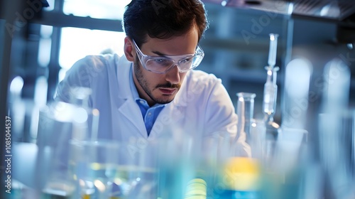 Scientist conducting research in a laboratory focused on petroleum products