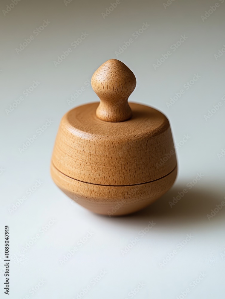 Wooden dreidel spinning on white surface for hanukkah celebration and design Wooden dreidel spinning on white surface for hanukkah celebration and design