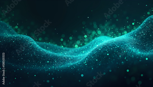 blue waves on a dark background free photo