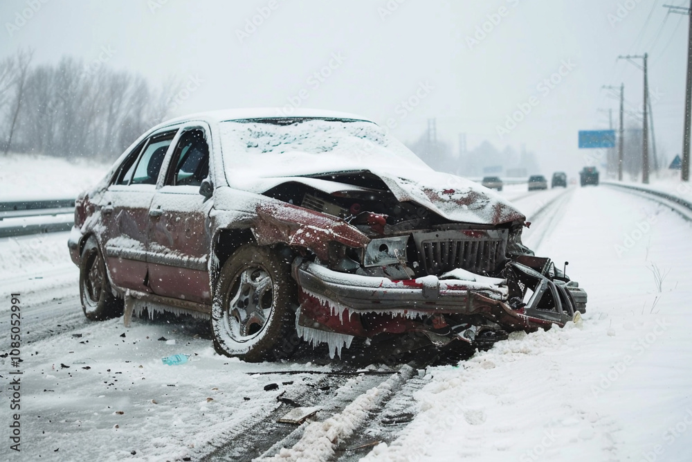 Collision of vehicles involved in major accident on road with major damage Collision of vehicles involved in major accident on road with major damage