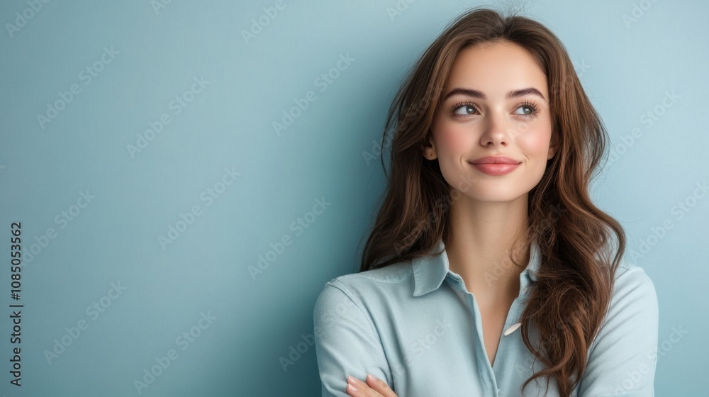 Confident Young Woman in a Calm Setting Confident Young Woman in a Calm Setting