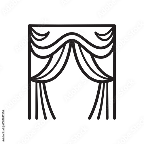 illustration of a curtain