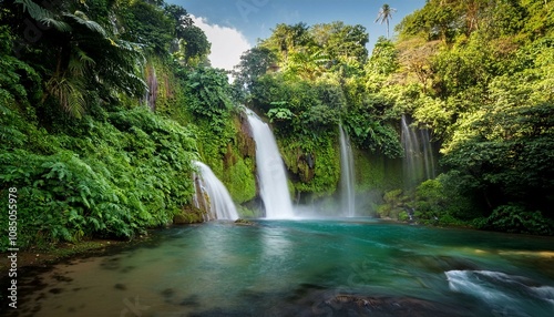 waterfall in the jungle