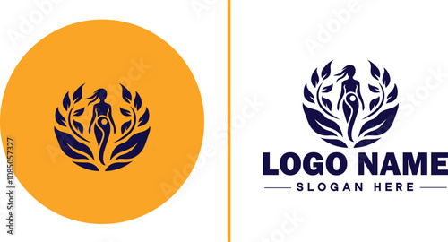 Infertility Clinic icon Fertility clinic Reproductive clinic IVF clinic flat logo sign symbol editable vector