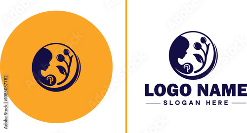 Infertility Clinic icon Fertility clinic Reproductive clinic IVF clinic flat logo sign symbol editable vector