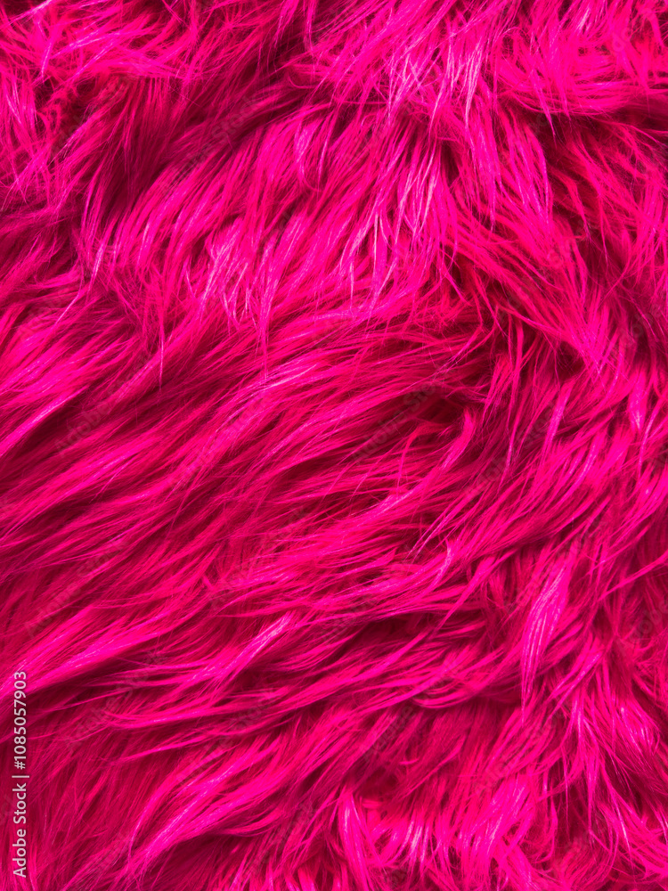 Obraz premium A close up of a pink fuzzy animal fur