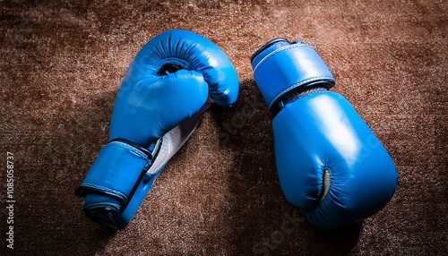 blue boxing gloves photo