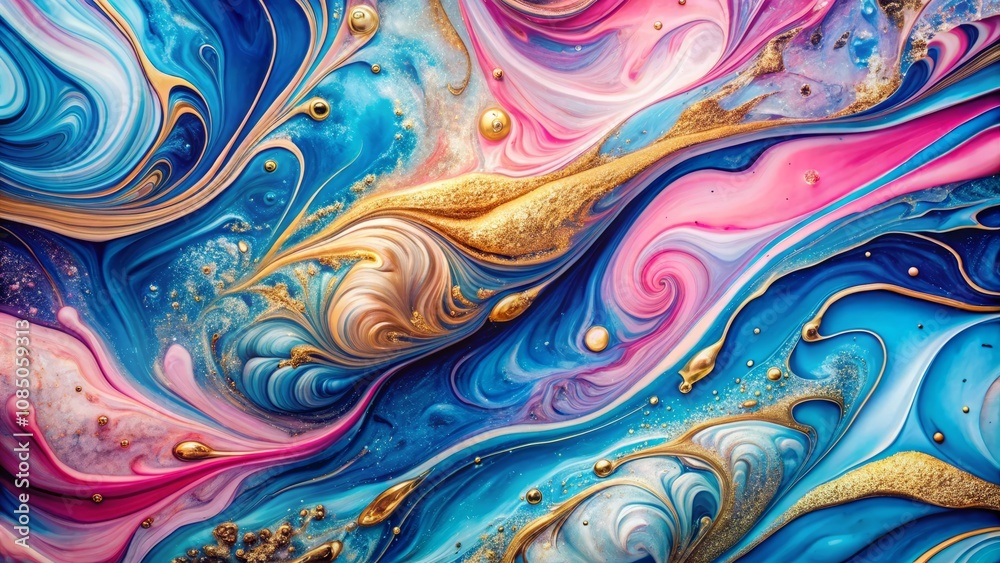 Captivating Abstract Liquid Art Featuring Blue, Pink, and Gold Hues for Contemporary Home Decor and Design Inspiration Captivating Abstract Liquid Art Featuring Blue, Pink, and Gold Hues for Contemporary Home Decor and Design Inspiration