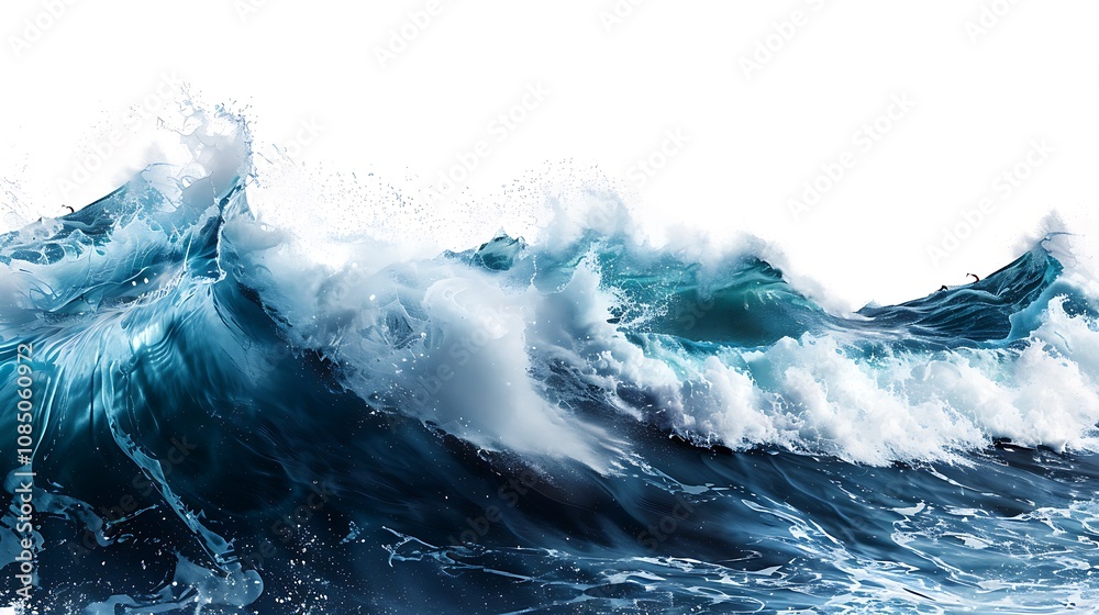 A dynamic depiction of ocean waves, showcasing the beauty and power of nature. A dynamic depiction of ocean waves, showcasing the beauty and power of nature.