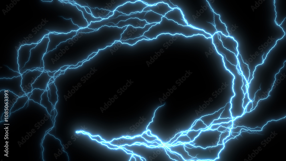 Abstract shockwave electric current energy explosion effect on black background. Abstract shockwave electric current energy explosion effect on black background.