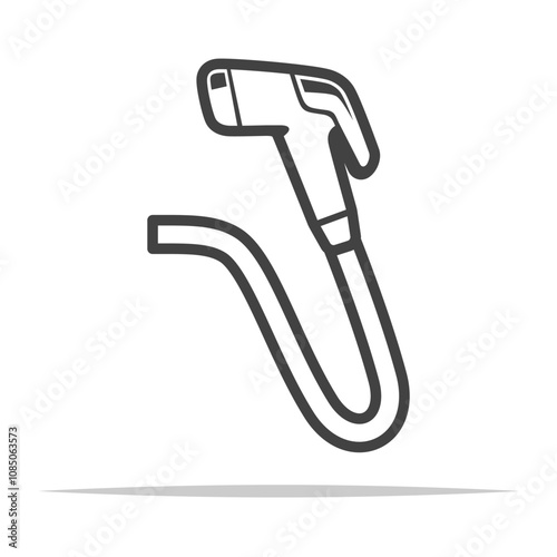 Bidet shower spray icon transparent vector isolated
