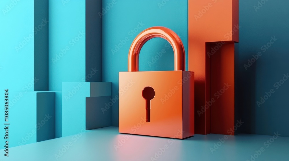 3D storage security and data protection visual, representing digital safety and computing technology 3D storage security and data protection visual, representing digital safety and computing technology