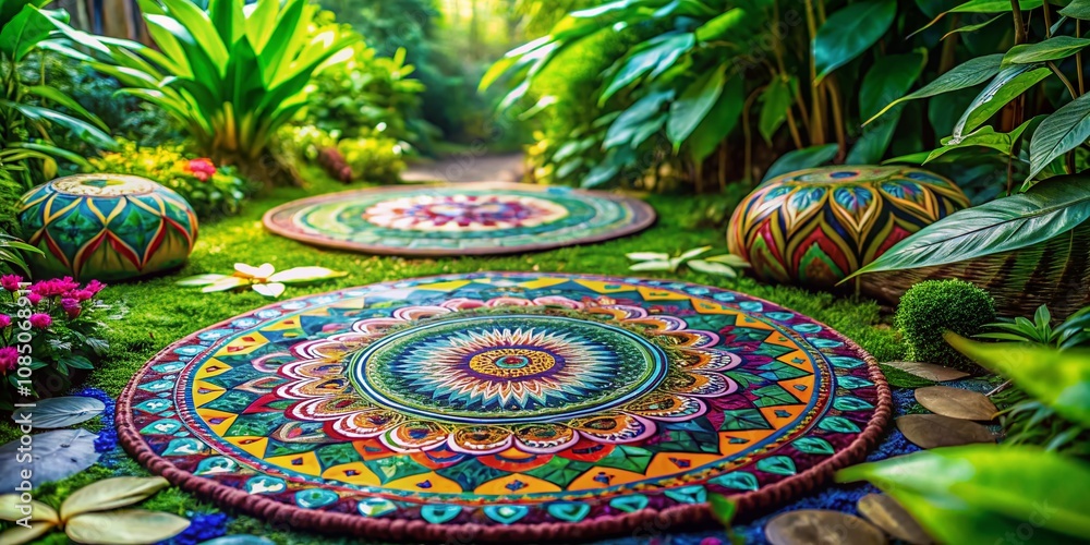 Vibrant Mandala Patterns in Candid Photography Showcasing Intricate Designs and Colors for Meditation, Yoga, and Spiritual Wellness in a Natural Setting Vibrant Mandala Patterns in Candid Photography Showcasing Intricate Designs and Colors for Meditation, Yoga, and Spiritual Wellness in a Natural Setting